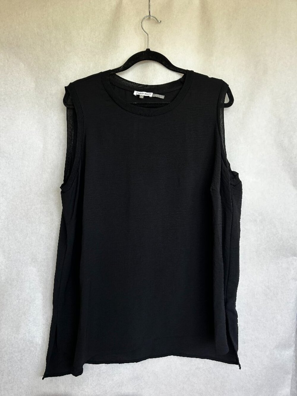 Calvin Klein Gauzy Black Tank Top